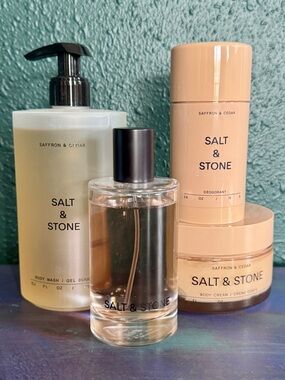 Salt & Stone Saffron & Cedar Body Cream & Oil - Beige